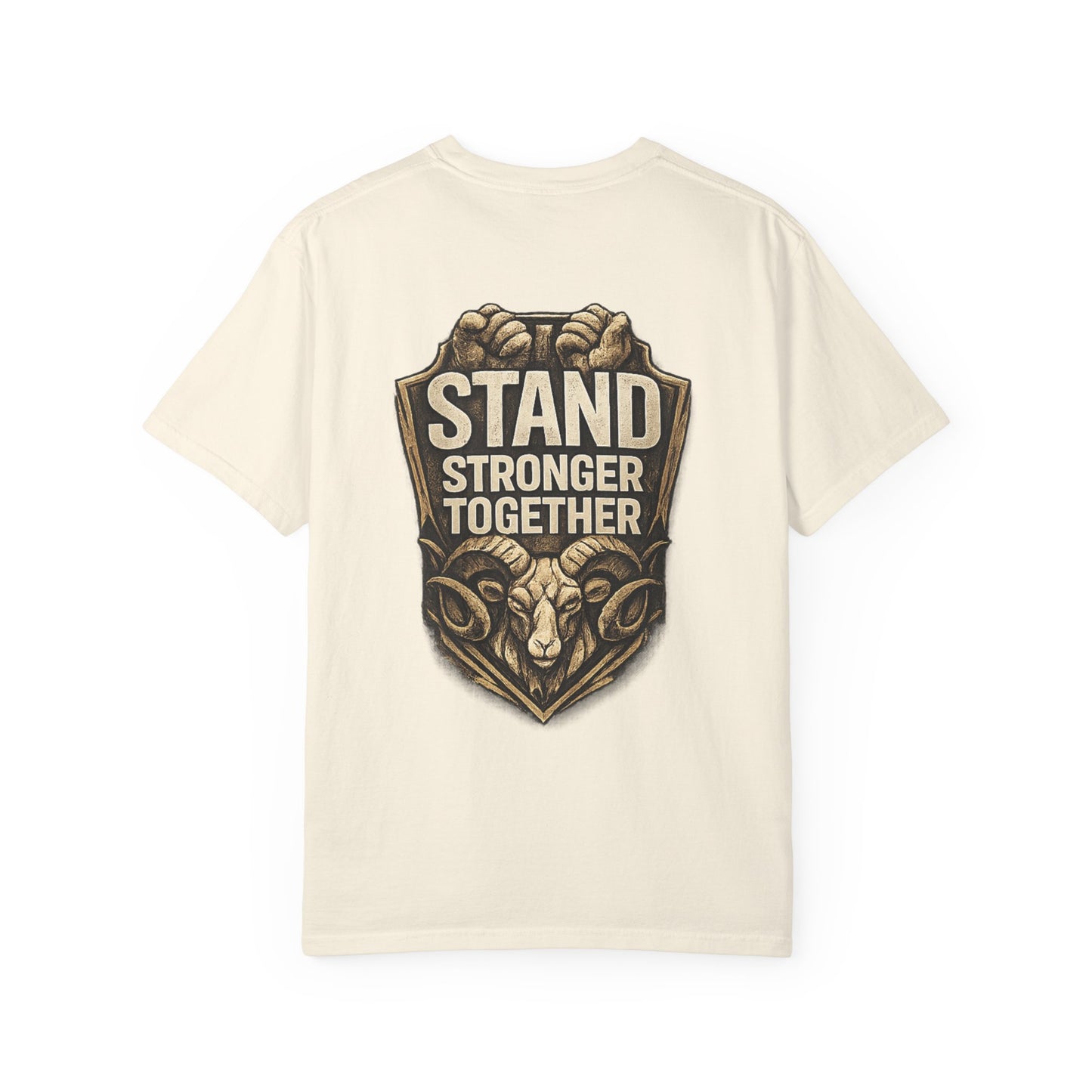 Men of Valor Shield T-Shirt — 'Stand' Vintage Military Patch Tee