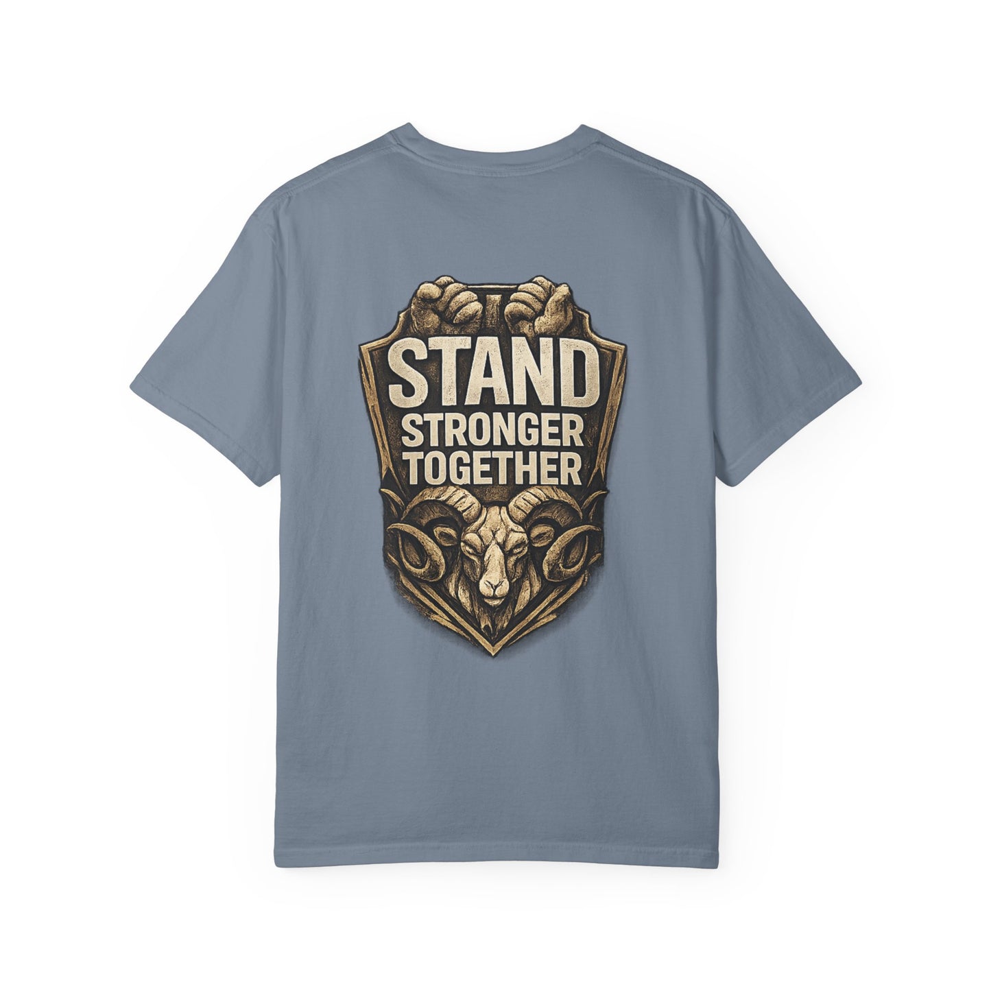 Men of Valor Shield T-Shirt — 'Stand' Vintage Military Patch Tee