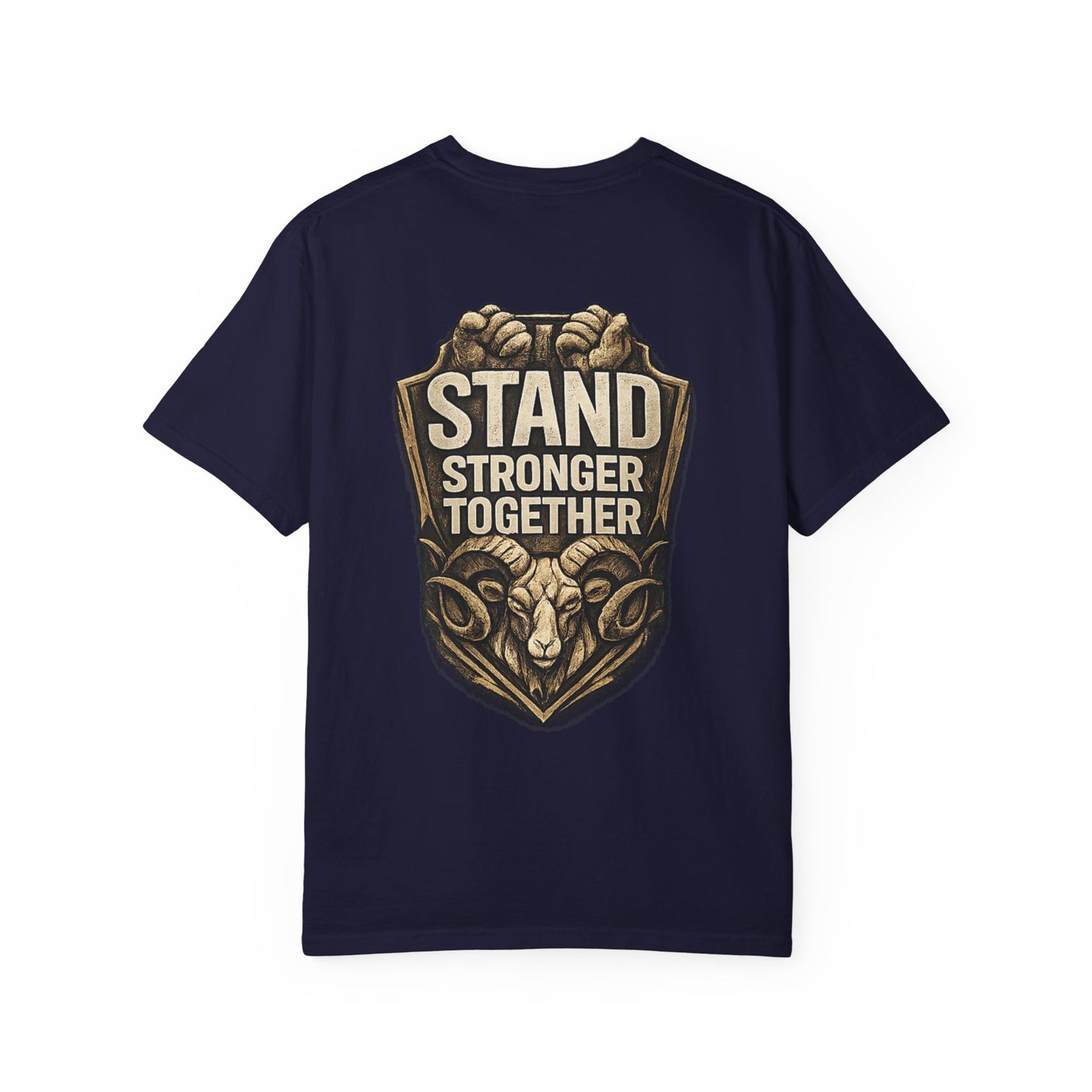 Men of Valor Shield T-Shirt — 'Stand' Vintage Military Patch Tee
