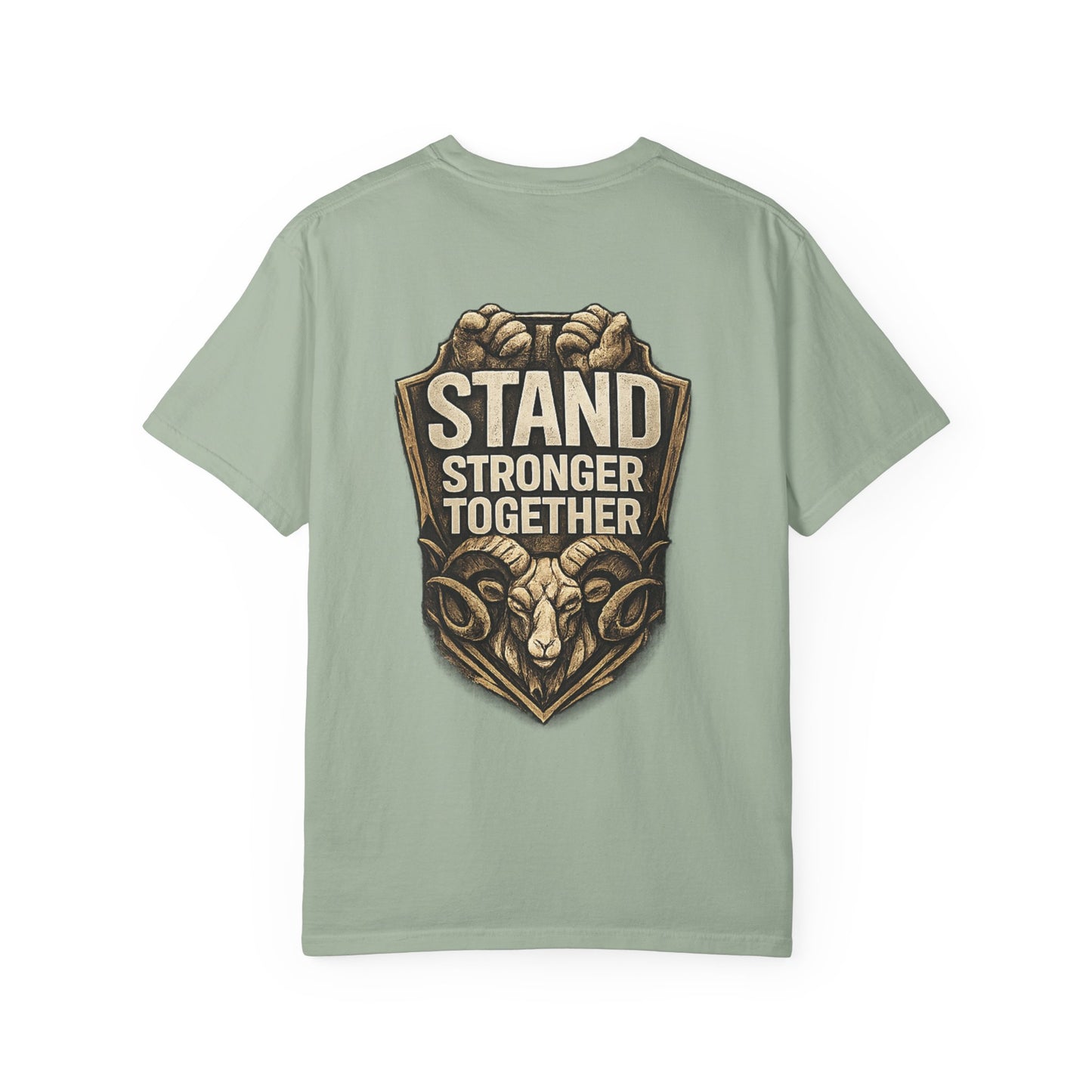 Men of Valor Shield T-Shirt — 'Stand' Vintage Military Patch Tee