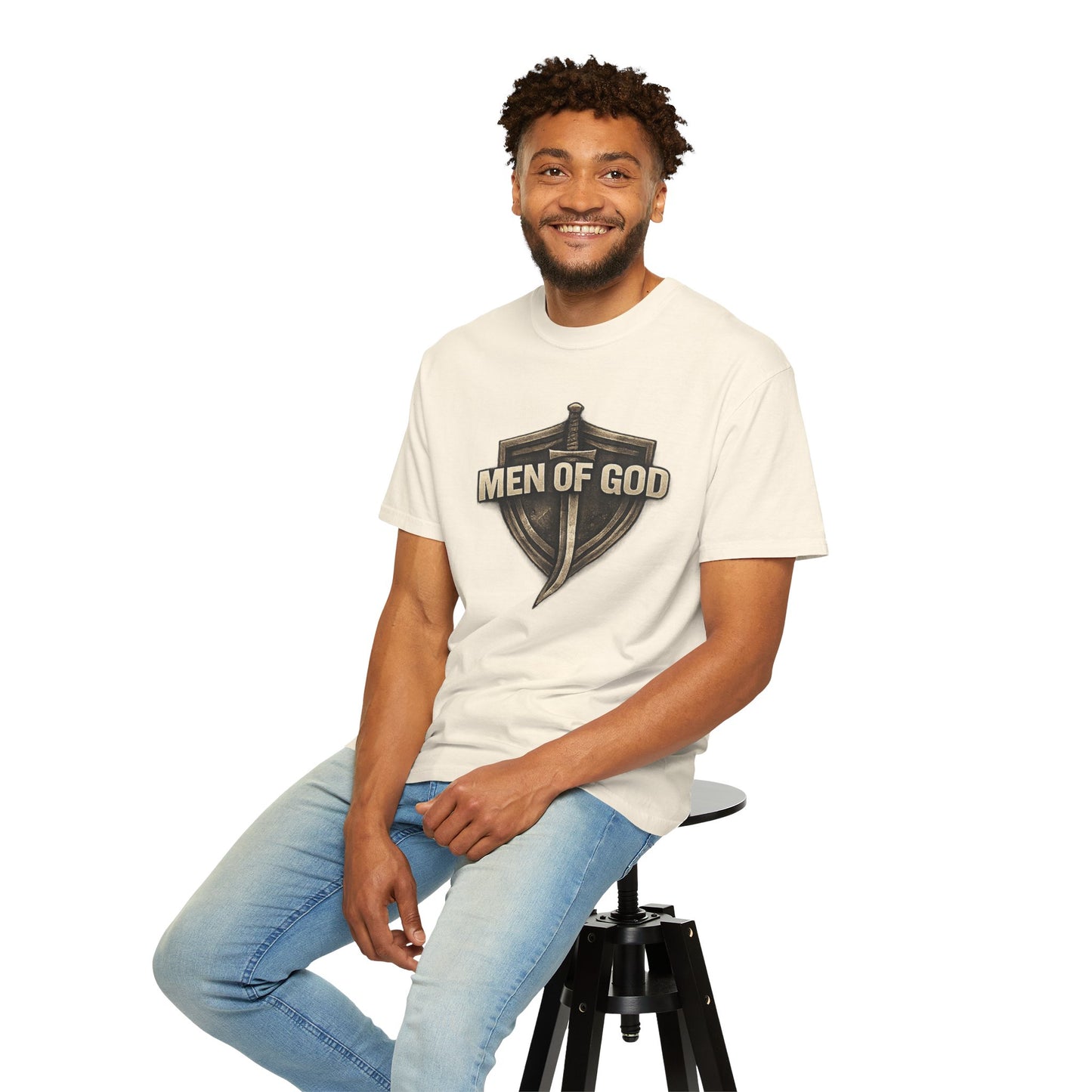 Men of Valor Shield T-Shirt — 'Stand' Vintage Military Patch Tee