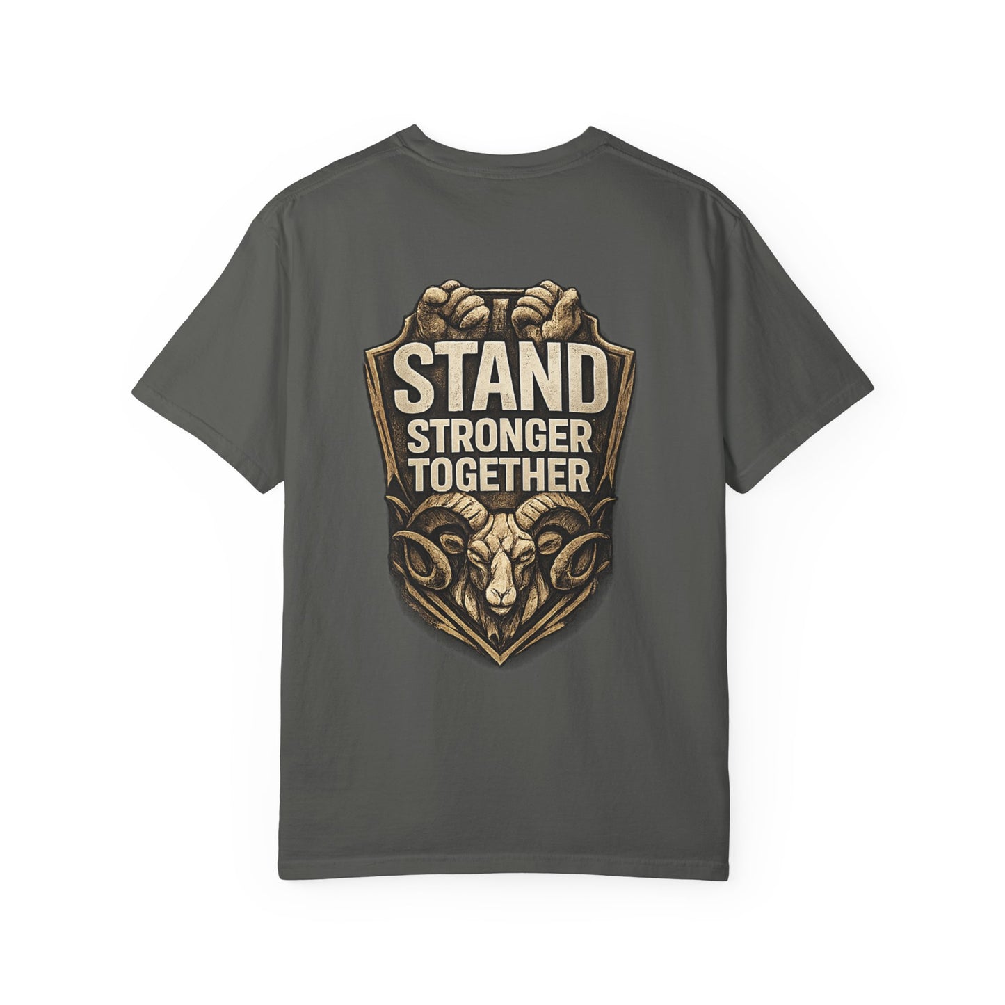 Men of Valor Shield T-Shirt — 'Stand' Vintage Military Patch Tee