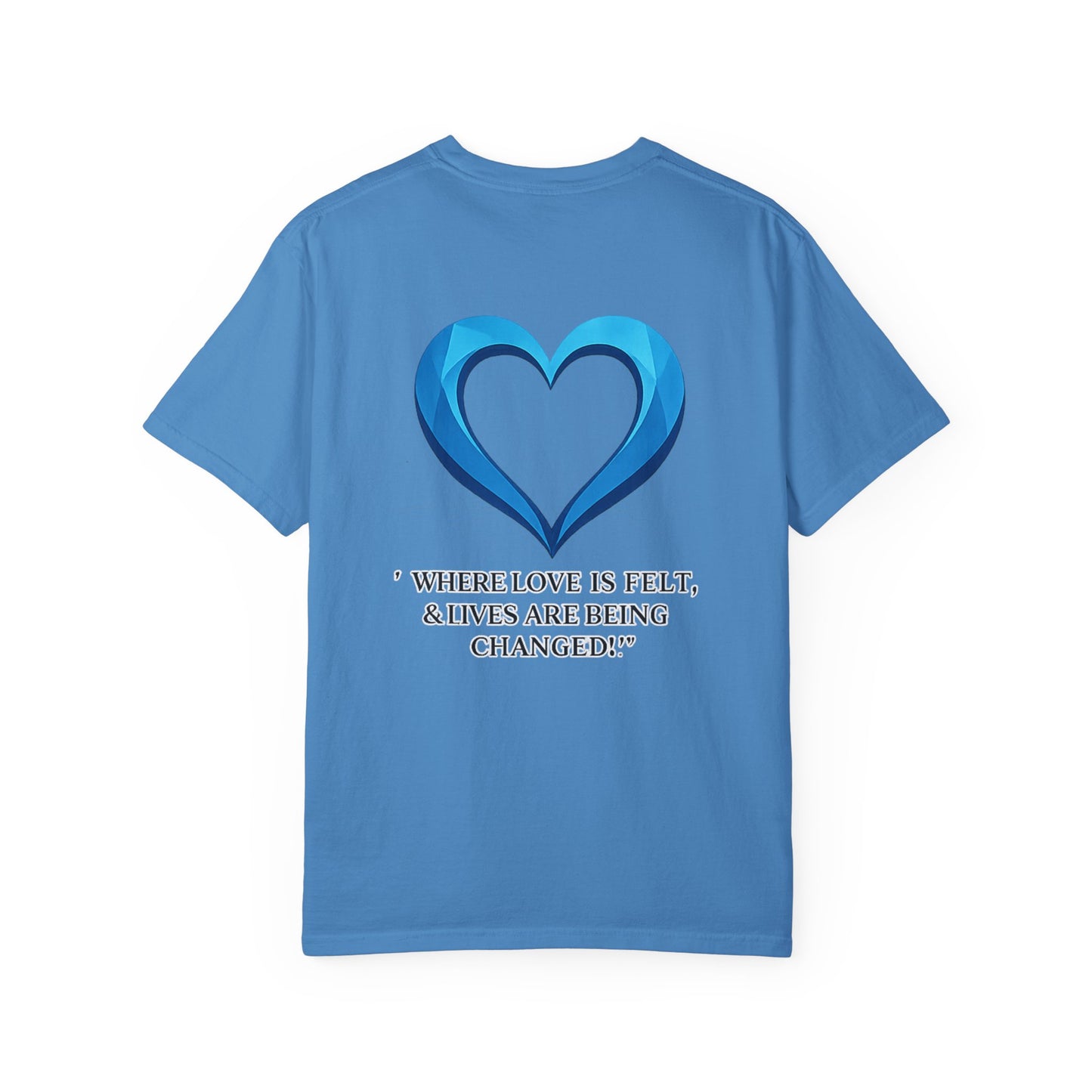 Shekinah Faith Temple International T-shirt | Blue Heart Church Ministry Tee