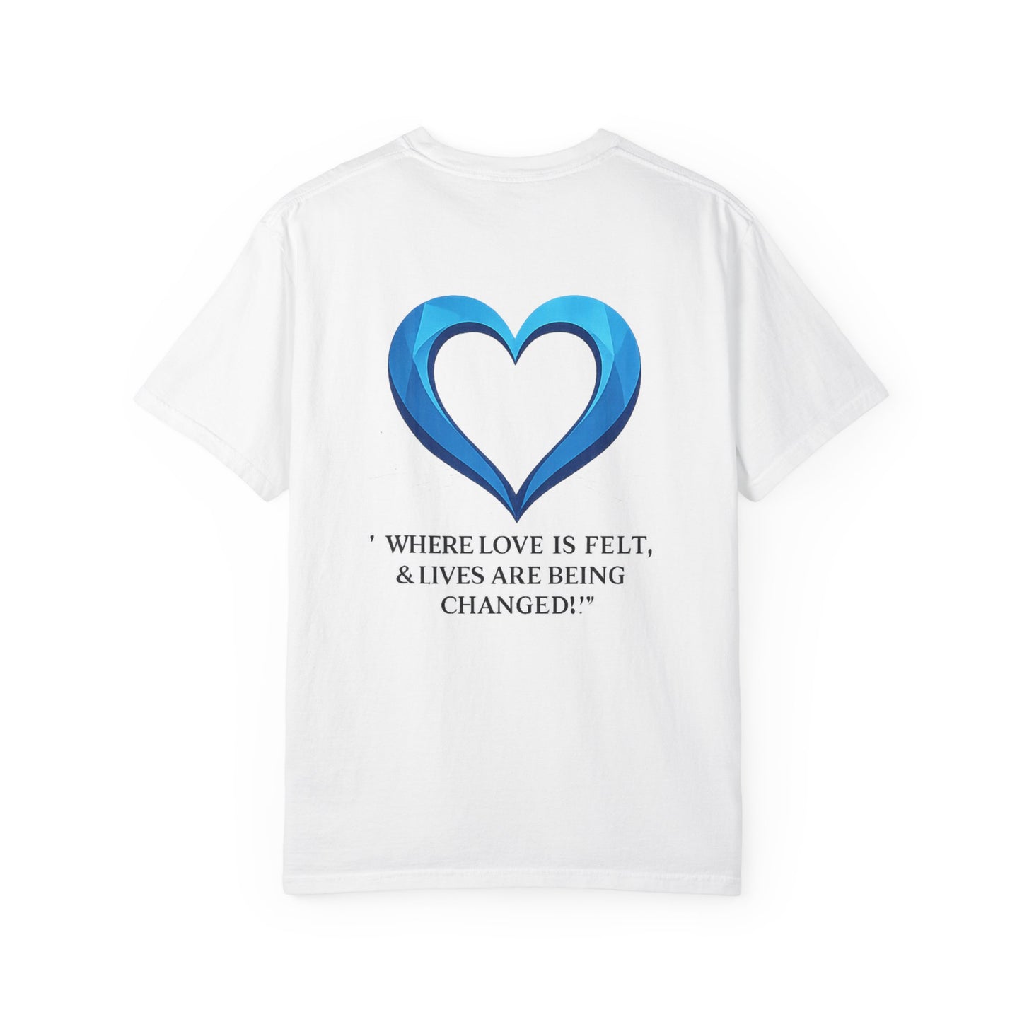 Shekinah Faith Temple International T-shirt | Blue Heart Church Ministry Tee