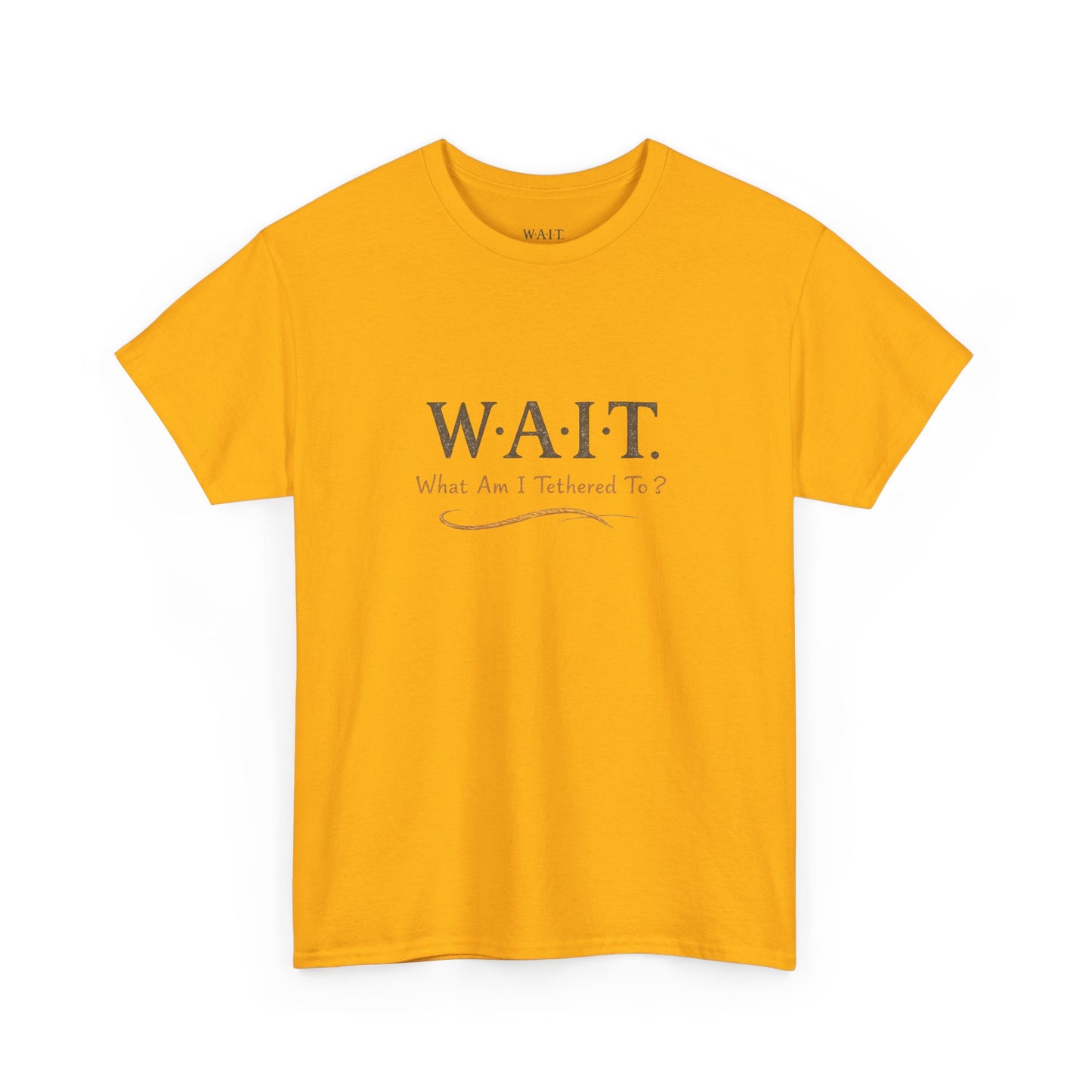 W.A.I.T. Tee — "What Am I Tethered To?" Inspirational Graphic T-Shirt
