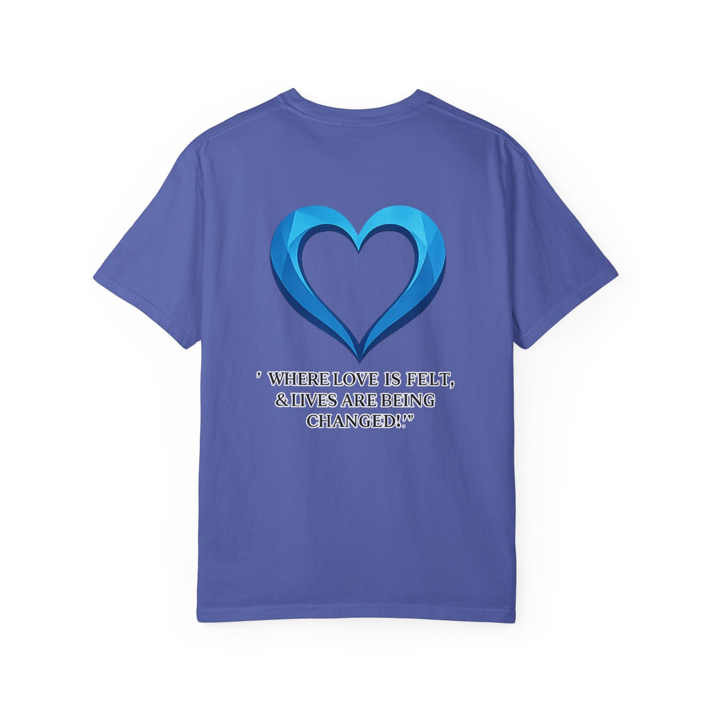 Shekinah Faith Temple International T-shirt | Blue Heart Church Ministry Tee
