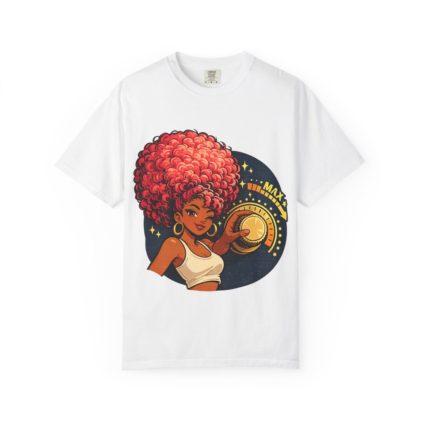 Afro Music Girl T-Shirt — 'Make Time' Vintage Tee