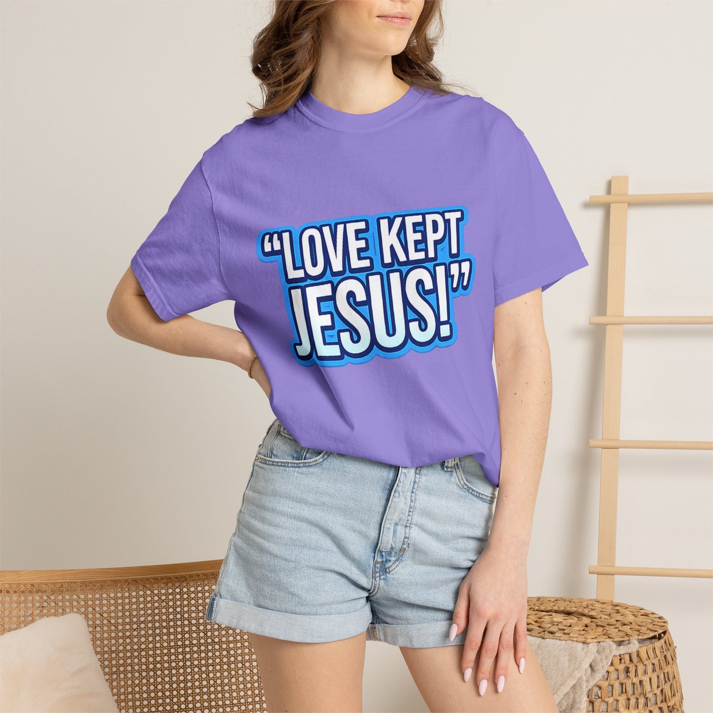 "Love Kept Jesus!" T-shirt | On the Cross For You & I Christian Tee