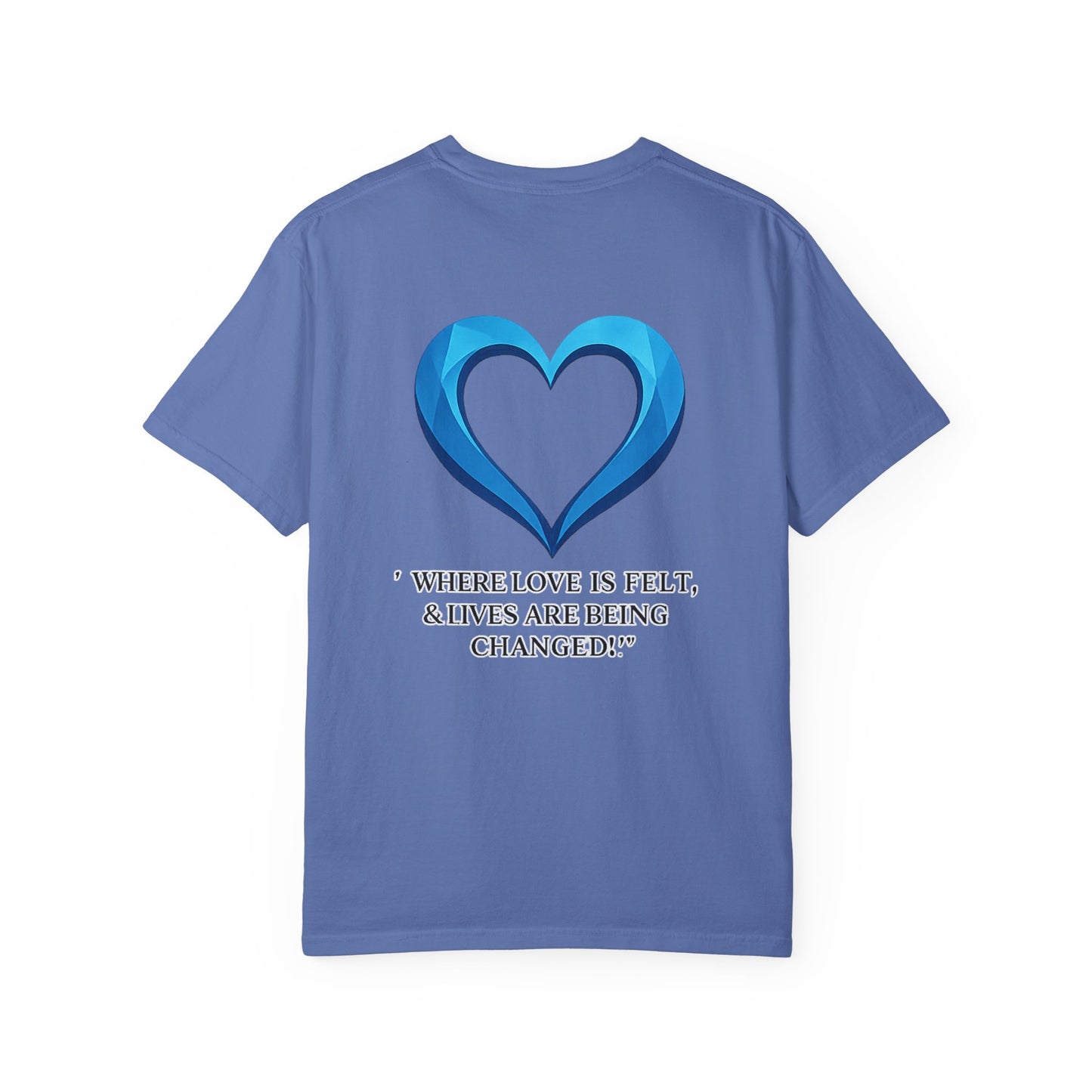 Shekinah Faith Temple International T-shirt | Blue Heart Church Ministry Tee