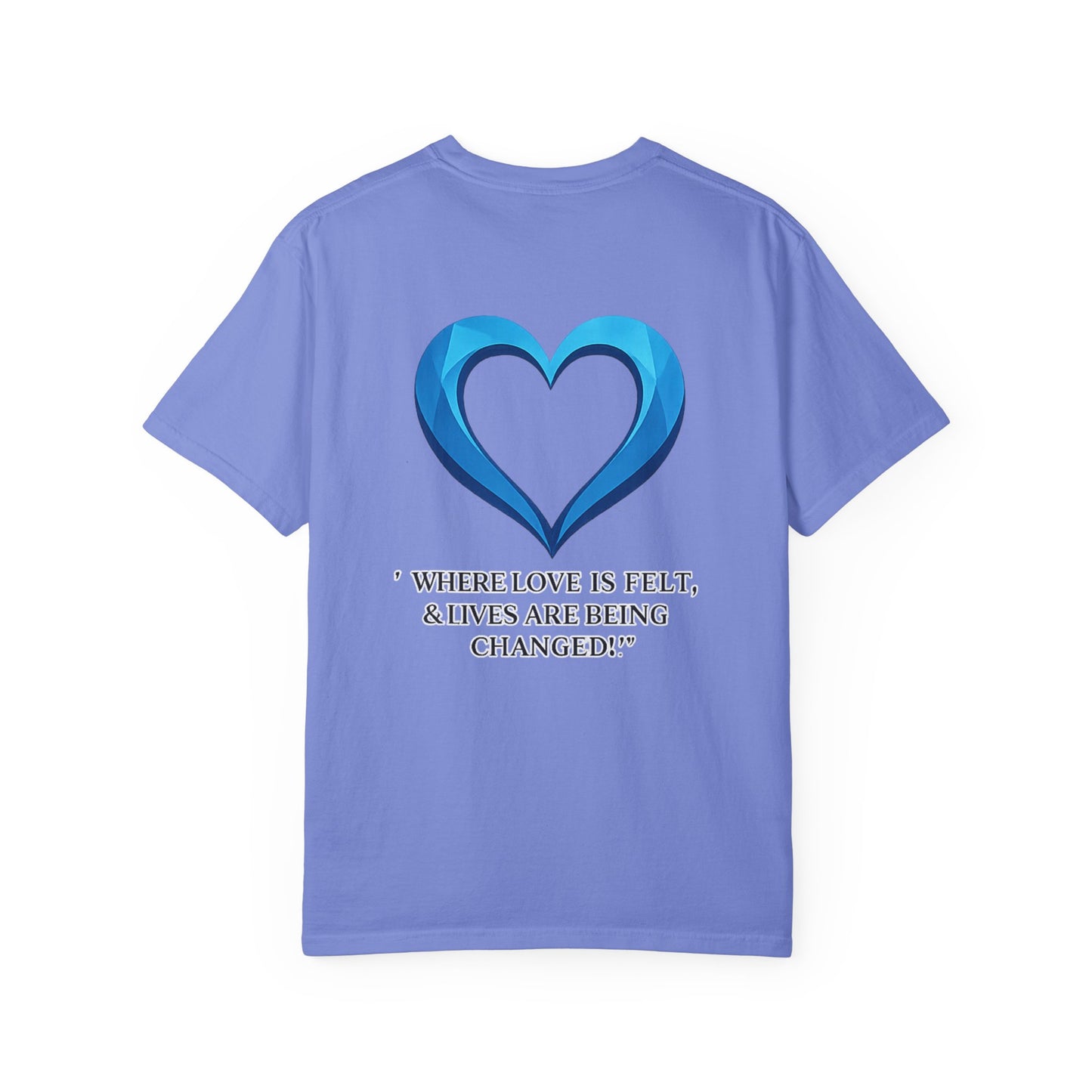 Shekinah Faith Temple International T-shirt | Blue Heart Church Ministry Tee
