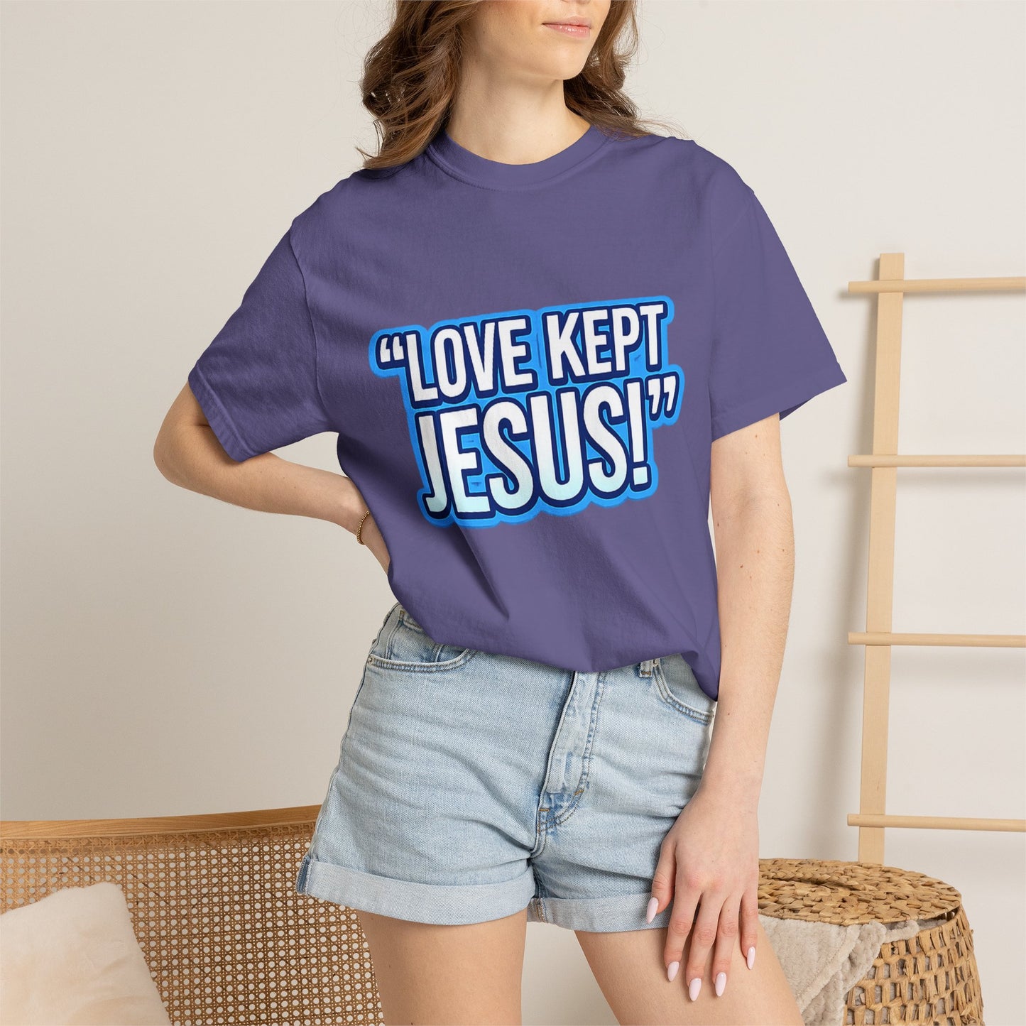"Love Kept Jesus!" T-shirt | On the Cross For You & I Christian Tee