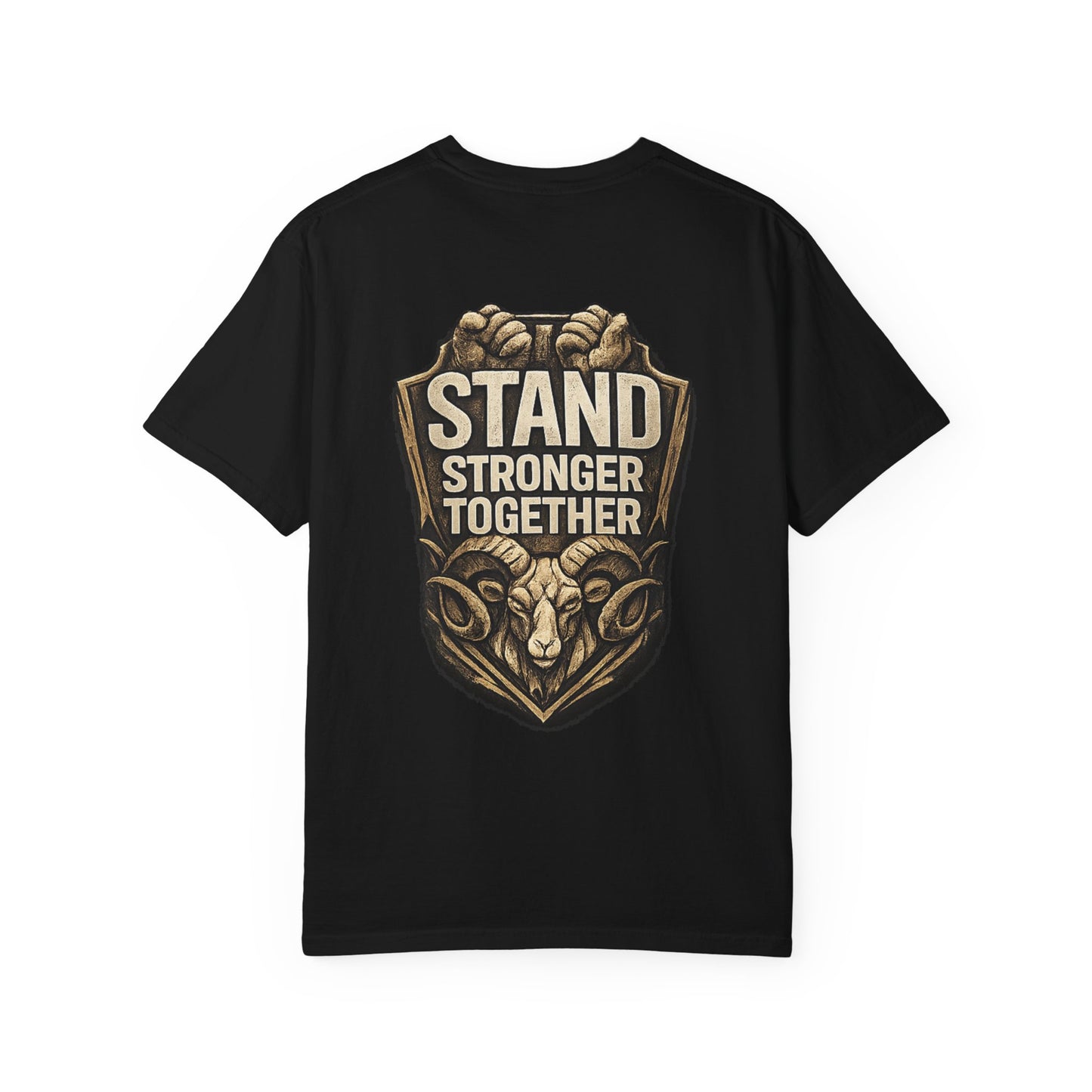 Men of Valor Shield T-Shirt — 'Stand' Vintage Military Patch Tee