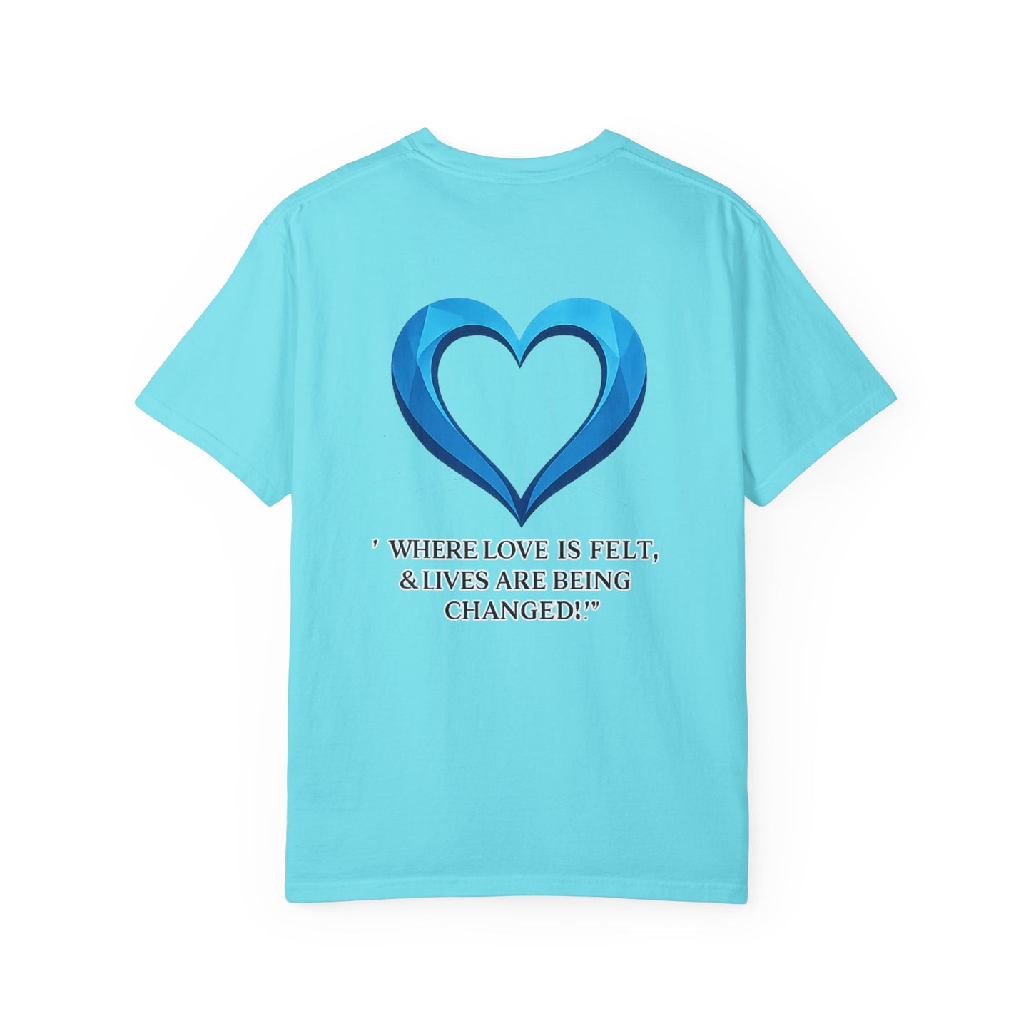 Shekinah Faith Temple International T-shirt | Blue Heart Church Ministry Tee