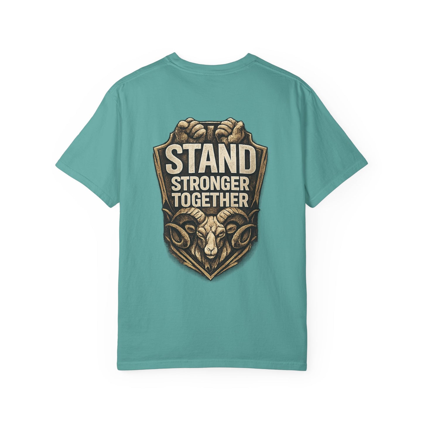 Men of Valor Shield T-Shirt — 'Stand' Vintage Military Patch Tee