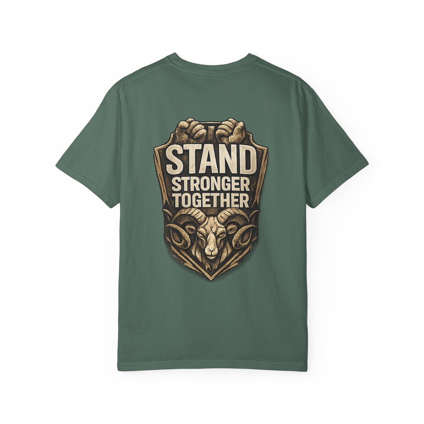 Men of Valor Shield T-Shirt — 'Stand' Vintage Military Patch Tee